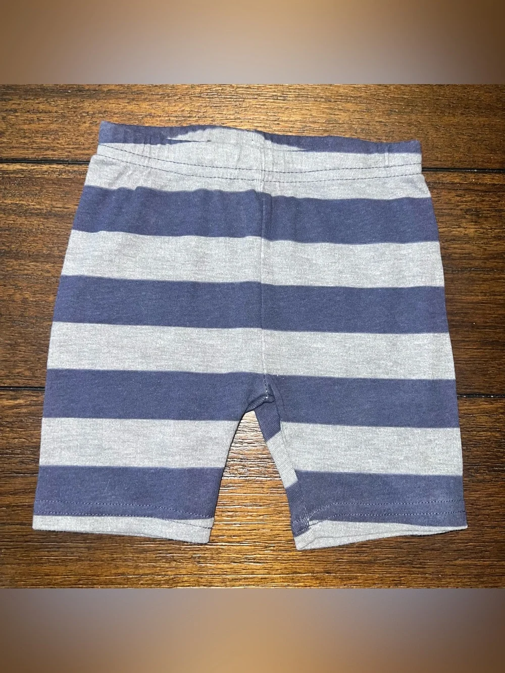 Carter's Navy and Gray Striped Stretch Shorts